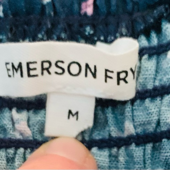 Emerson Fry Tiered Maxi Dress Anne Flowers MAJOLICA, Lined , Size M, Like New - Picture 6 of 10